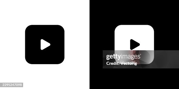 Play Button Icon Light Dark Mode Variations Play Button Icon Light Dark Mode Variations