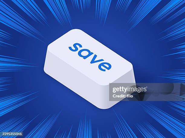 save key modern keyboard blue 3d isometric key - entering data stock illustrations