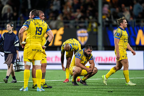 Luka UNGIADZE of Nevers looks dejected during Pro D2 match between Nevers and Biarritz at Stade du Pré Fleuri on September 18, 2026 in Nevers, France.
