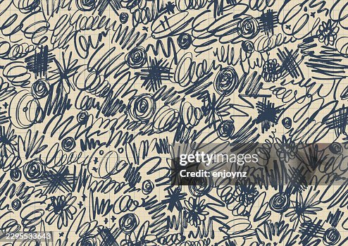 Seamless Messy Marker Pen Scribbles Background Seamless Messy Marker Pen Scribbles Background