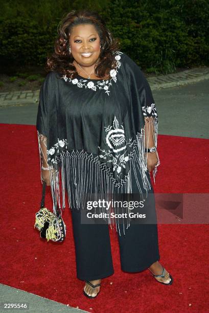 Star Jones arrives at a party hosted by mayor Michael Bloomberg to celebrate the 30th Annual Daytime Emmy Awrds May 15, 2003 at Gracie Mansion in New...