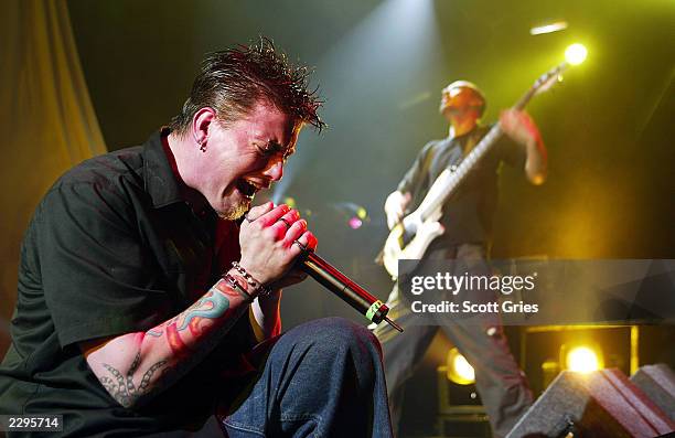 Taproot performs during the "Music as a Weapon II Concert" at the Hammerstein Ballroom on March 25, 2003 in New York, New York.