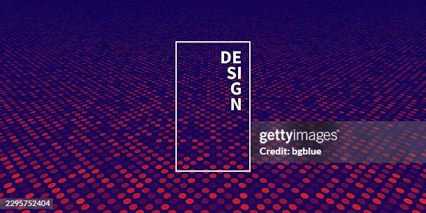 abstract red background with polka dots - trendy 3d background - deep red sunset stock illustrations