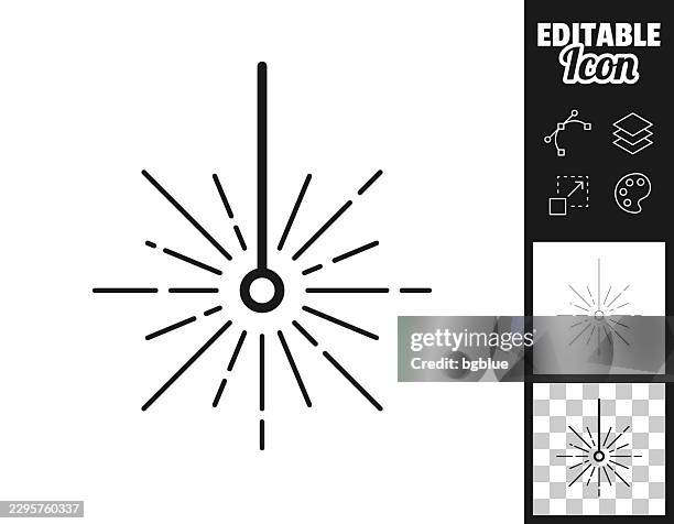 laser impact. icon for design. easily editable - epicenter stock illustrations