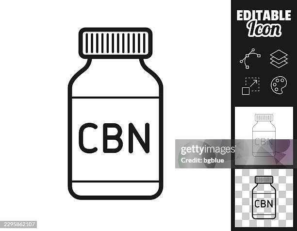 cbn supplement bottle. icon for design. easily editable - screw top stock illustrations