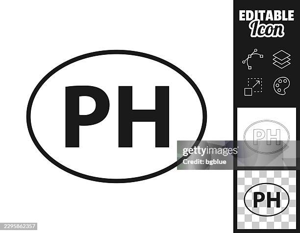 ph - philippines country code. icon for design. easily editable - abbreviation stock illustrations