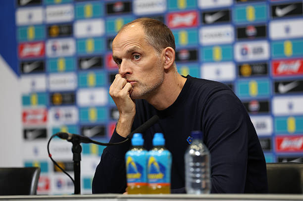 Thomas Tuchel, Manager of England, speaks during a press conference at Wembley Stadium on September 18, 2026 in London, England.