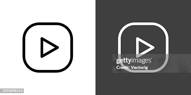 play button icon light dark mode variations - play button transparent background stock illustrations
