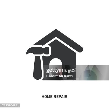 Home Repair glyph solid icon. Solid icon that can be applied anywhere, simple, pixel perfect and modern style. Home Repair glyph solid icon. Solid icon that can be applied anywhere, simple, pixel perfect and modern style.
