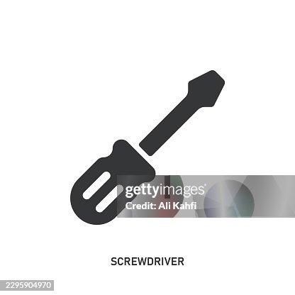 Screwdriver glyph solid icon. Solid icon that can be applied anywhere, simple, pixel perfect and modern style. Screwdriver glyph solid icon. Solid icon that can be applied anywhere, simple, pixel perfect and modern style.