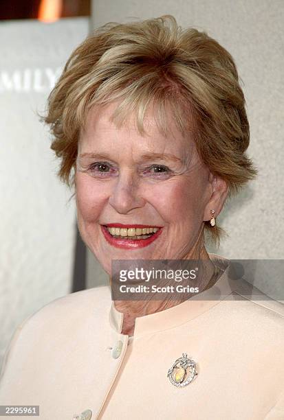 Actress Diana Douglas arrives at the New York premiere of "It Runs in the Family" at the Loews Lincoln Square Theaters April 13, 2003 in New York...