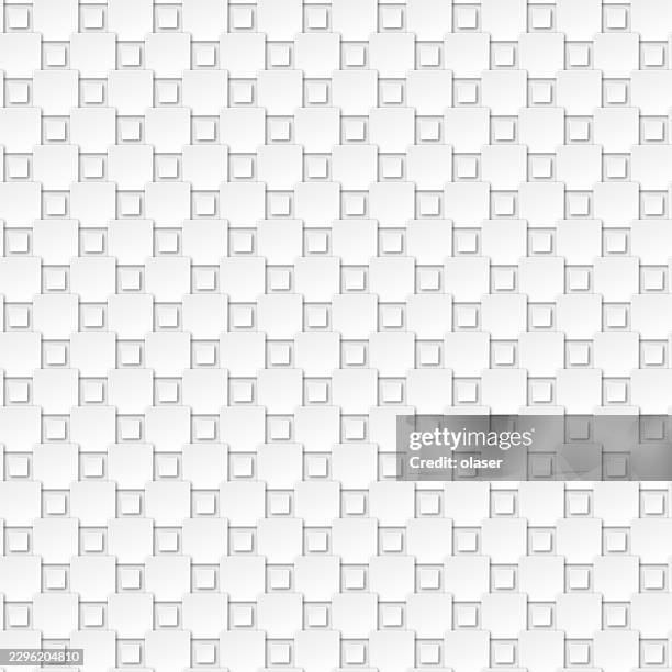 white geometric pattern of raised squares and subtle shadows forming a clean woven-like surface with repeating texture and a minimalist modern look. - square root math stock illustrations