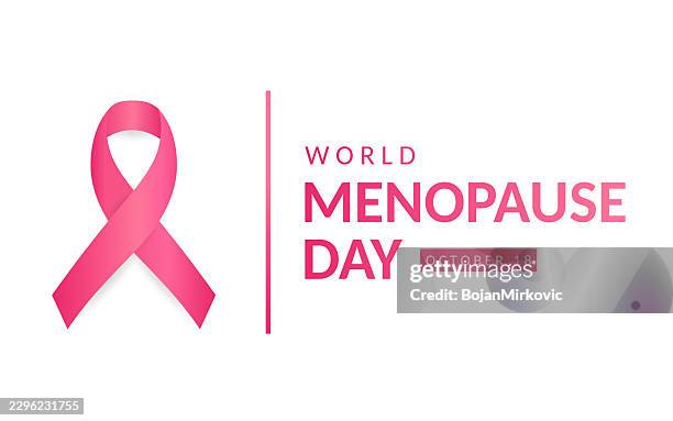 world menopause day background, card, october 18. vector - menopause stock illustrations