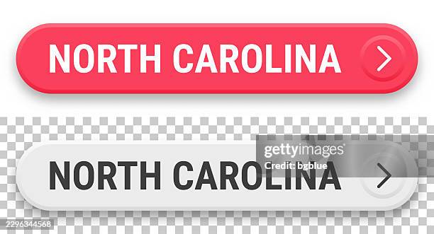 north carolina - 3d click web buttons on blank background - 3d button logo stock illustrations