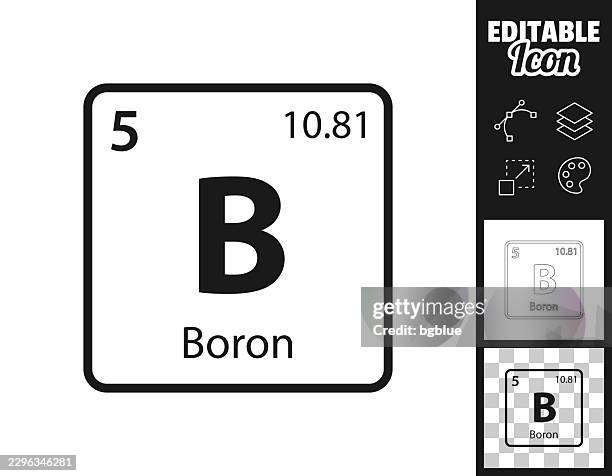 b - boron chemical element. icon for design. easily editable - science project stock illustrations