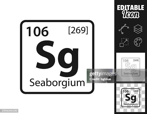 sg - seaborgium chemical element. icon for design. easily editable - science fair stock illustrations