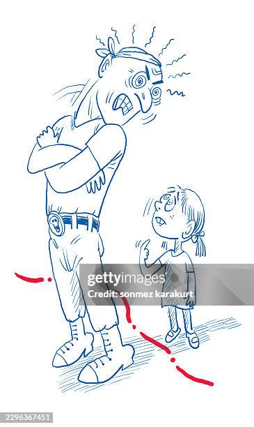 a man who doesn’t like children - self hate stock illustrations