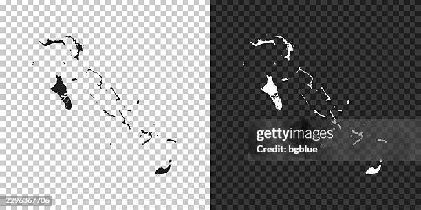 bahamas map for design on blank background - new providence stock illustrations