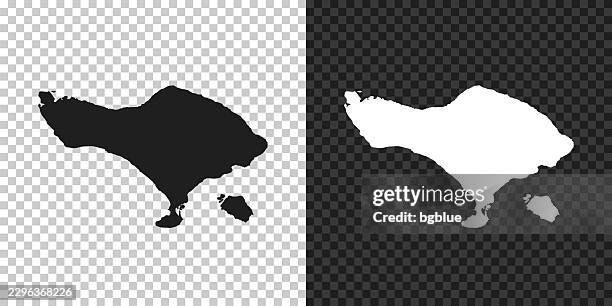 bali map for design on blank background - bali stock illustrations