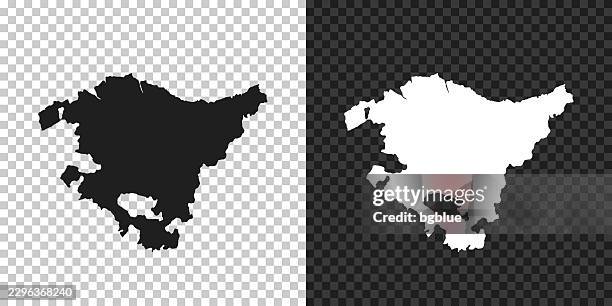 basque country map for design on blank background - bilbao stock illustrations