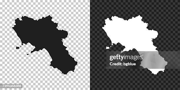 campania map for design on blank background - naples stock illustrations
