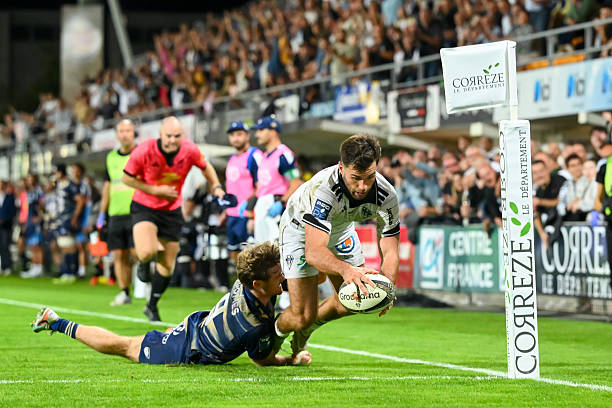 Aymeric Luc of Brive during Pro D2 match between Brive and Colomiers at Stade Amedee-Domenech on September 24, 2026 in Brive, France.