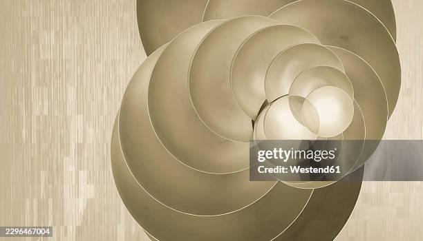 abstract spiral geometry creates a modern architectural pattern - deeper insight stock illustrations