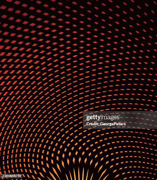 sunrise sunset half tone spiral pattern - energy efficient heating stock illustrations