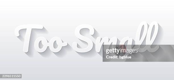 too small - flat design with paper cut effect on blank background - too small stock illustrations