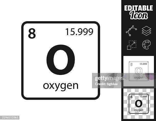 o - oxygen chemical element. icon for design. easily editable - periodic table stock illustrations