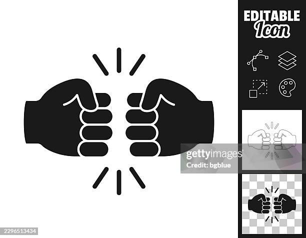 fist bump. icon for design. easily editable - high five isolated stock illustrations