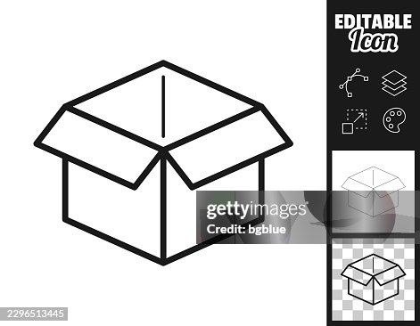 Open package. Icon for design. Easily editable Open package. Icon for design. Easily editable