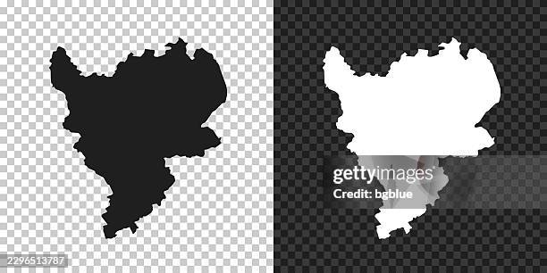 east midlands map for design on blank background - leicester stock illustrations