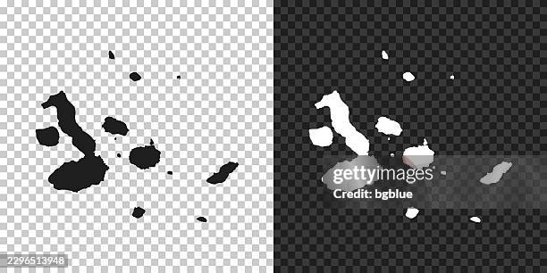galapagos islands map for design on blank background - galapagos stock illustrations