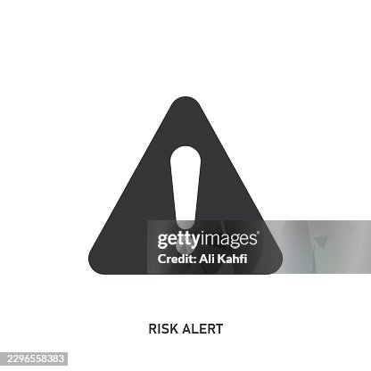 Risk Alert glyph solid icon. Solid icon that can be applied anywhere, simple, pixel perfect and modern style. Risk Alert glyph solid icon. Solid icon that can be applied anywhere, simple, pixel perfect and modern style.