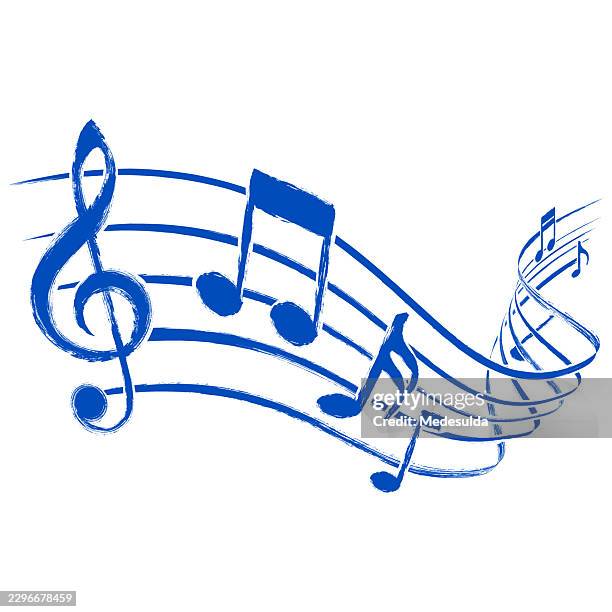 vector music notes dancing - bounce stock illustrations