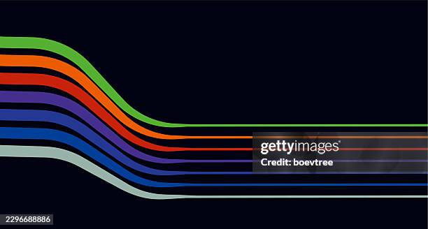 abstract colorful polyline twisted stripe streamer motion sport pattern background - playground background stock illustrations
