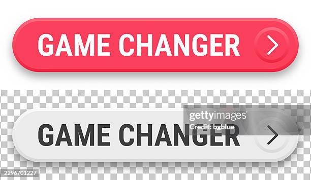 game changer - 3d click web buttons on blank background - changing room stock illustrations