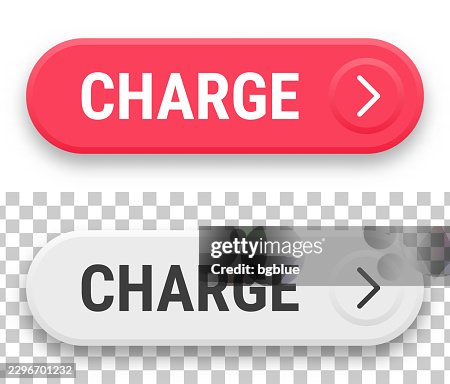 Charge - 3D click web buttons on blank background Charge - 3D click web buttons on blank background