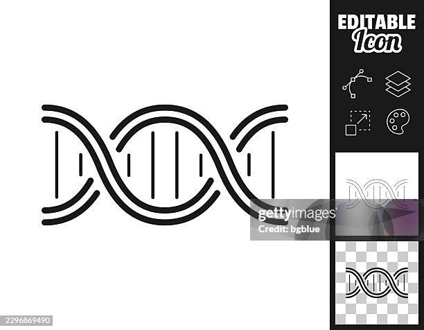 ilustraciones, imágenes clip art, dibujos animados e iconos de stock de cadena de adn. icono para diseño. fácilmente editable - código del genoma humano