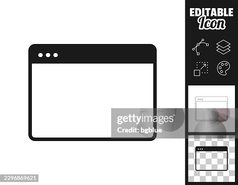 Web browser window. Icon for design. Easily editable Web browser window. Icon for design. Easily editable