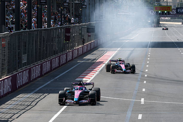 Pierre Gasly of France driving the Alpine F1 A526 Mercedes leads Franco Colapinto of Argentina driving the Alpine F1 A526 Mercedes on track during...