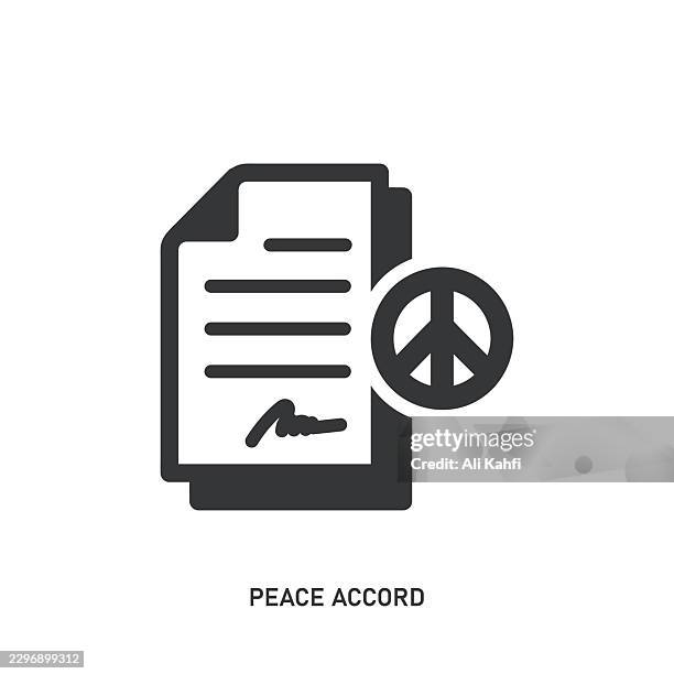 peace accord glyph solid icon. solid icon that can be applied anywhere, simple, pixel perfect and modern style. - embassy stock illustrations