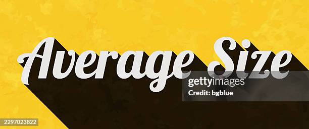 average size - text with long shadow on textured yellow background - medium size stock illustrations