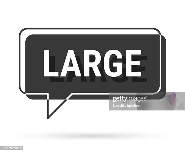 large - 3d black speech bubble on white background - biggest stock illustrations