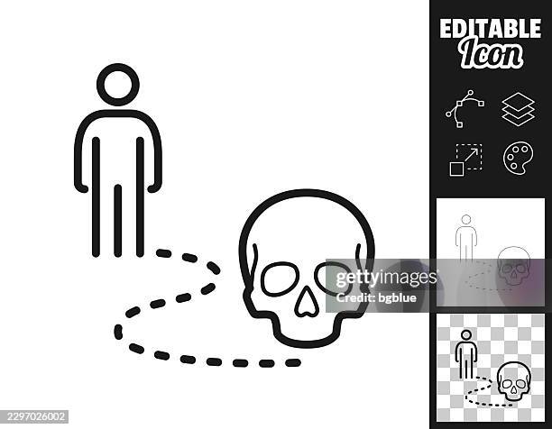 path to death. icon for design. easily editable - walking towards camera isolated stock illustrations