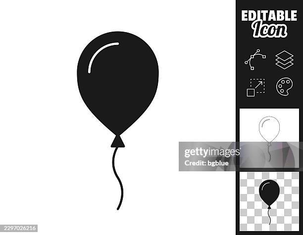 party balloon. icon for design. easily editable - block party stock illustrations
