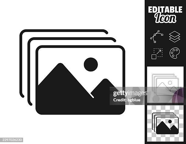 photo gallery. icon for design. easily editable - photobooth stock illustrations