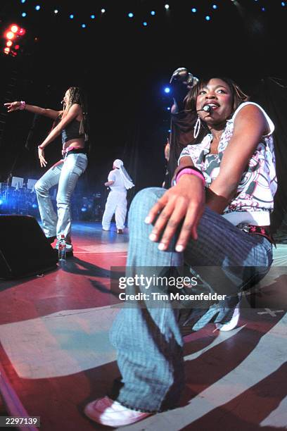 Naturi Naughton of 3LW performing at The Chronicle Pavillion in Concord, Calif. On Sept.1st 2001. MTV TRL Tour 2001 Image By: Tim...