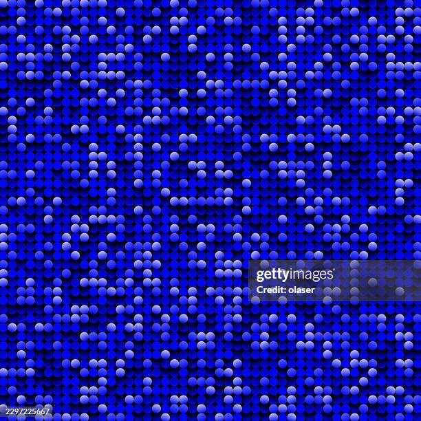 a dense grid of glowing blue spheres forms a repeating textured surface with scattered lighter highlights, creating a futuristic, layered pattern across the entire frame. - green screen background stock illustrations